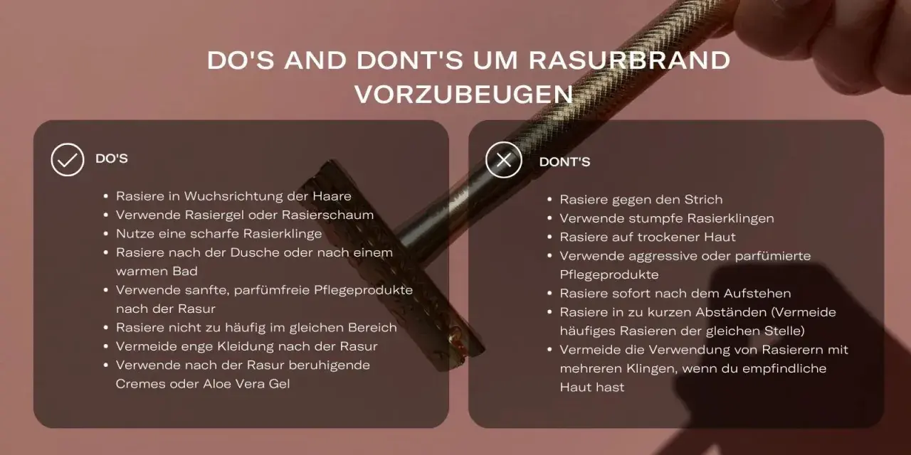 DO'S AND DON'T'S für eine glatte Rasur, z.B. bei der Intimrasur. Tipps für die richtige Rasurtechnik und Pflege.
