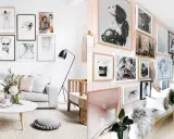 Moderne Bilder Wand Ideen mit Porträts, Naturmotiven und abstrakter Kunst. Eine Galerie-Wand, die inspiriert.