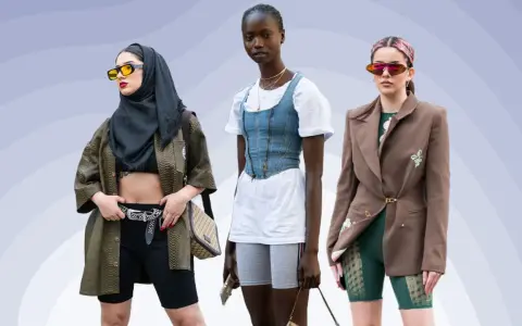 Drei Frauen zeigen, wie man eine Radlerhose kombiniert: mit Oversize-Jacke, Jeans-Korsett oder schickem Blazer.