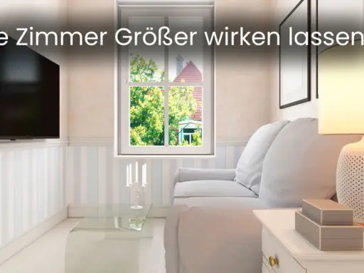 Ein helles, gemütliches kleines Wohnzimmer einrichten mit einem Sofa, einem Couchtisch, einer Lampe und einem Fernseher.