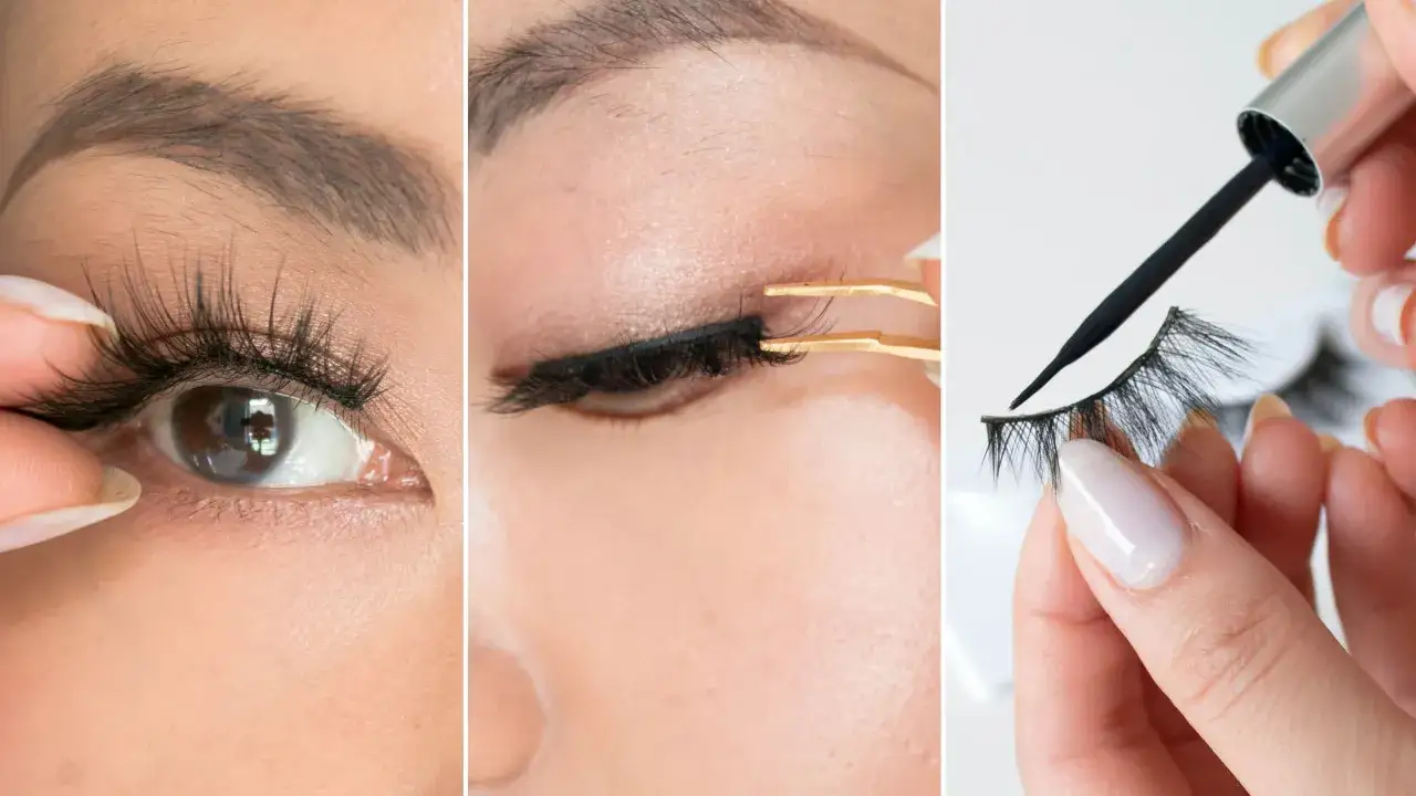Schritt-f&uuml;r-Schritt-Anleitung: Wimpern aufkleben mit Pinzette und Kleber f&uuml;r einen dramatischen Augenaufschlag.